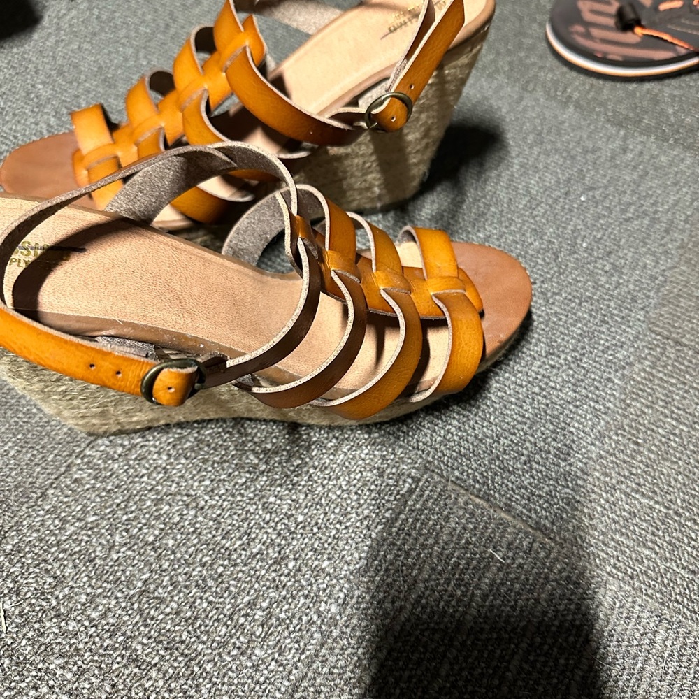 Mossimo Supply Co. Brown Wedge Sandals